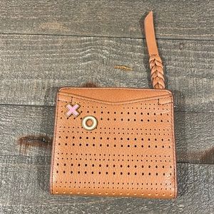 Small cute brown leather Fossil wallet